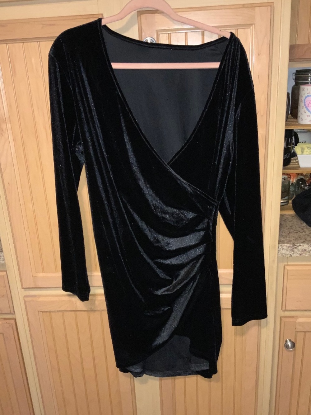 Women’s Black Velvet Shein Dress Preowned Size 2XL
